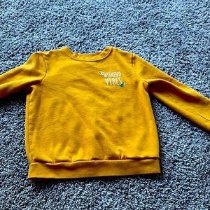 Girls, cat and Jack mustard sweatshirt
